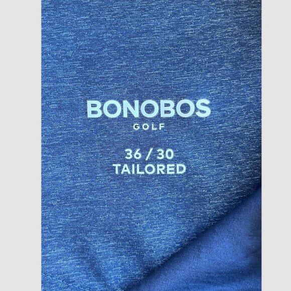 Bonobos Golf Performance Link Pants Size 36x30 Heather Navy Stretch Athletic Fit - Picture 2 of 6